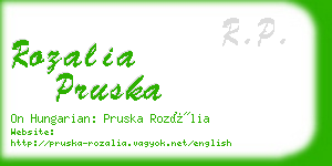 rozalia pruska business card